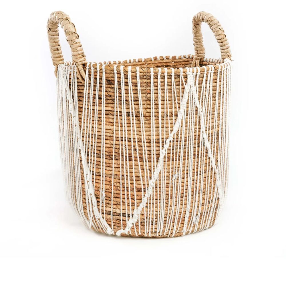 The Straight Stitched Macrame Basket - L