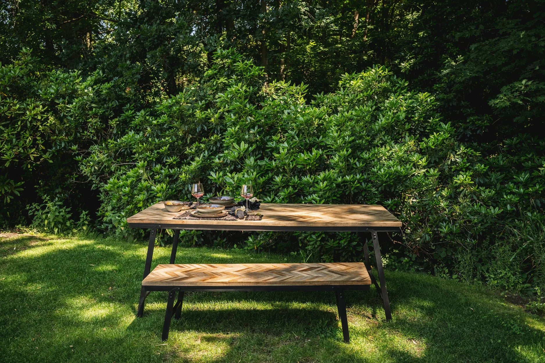 The Herringbone Bench - Natural - 150 - Image 2