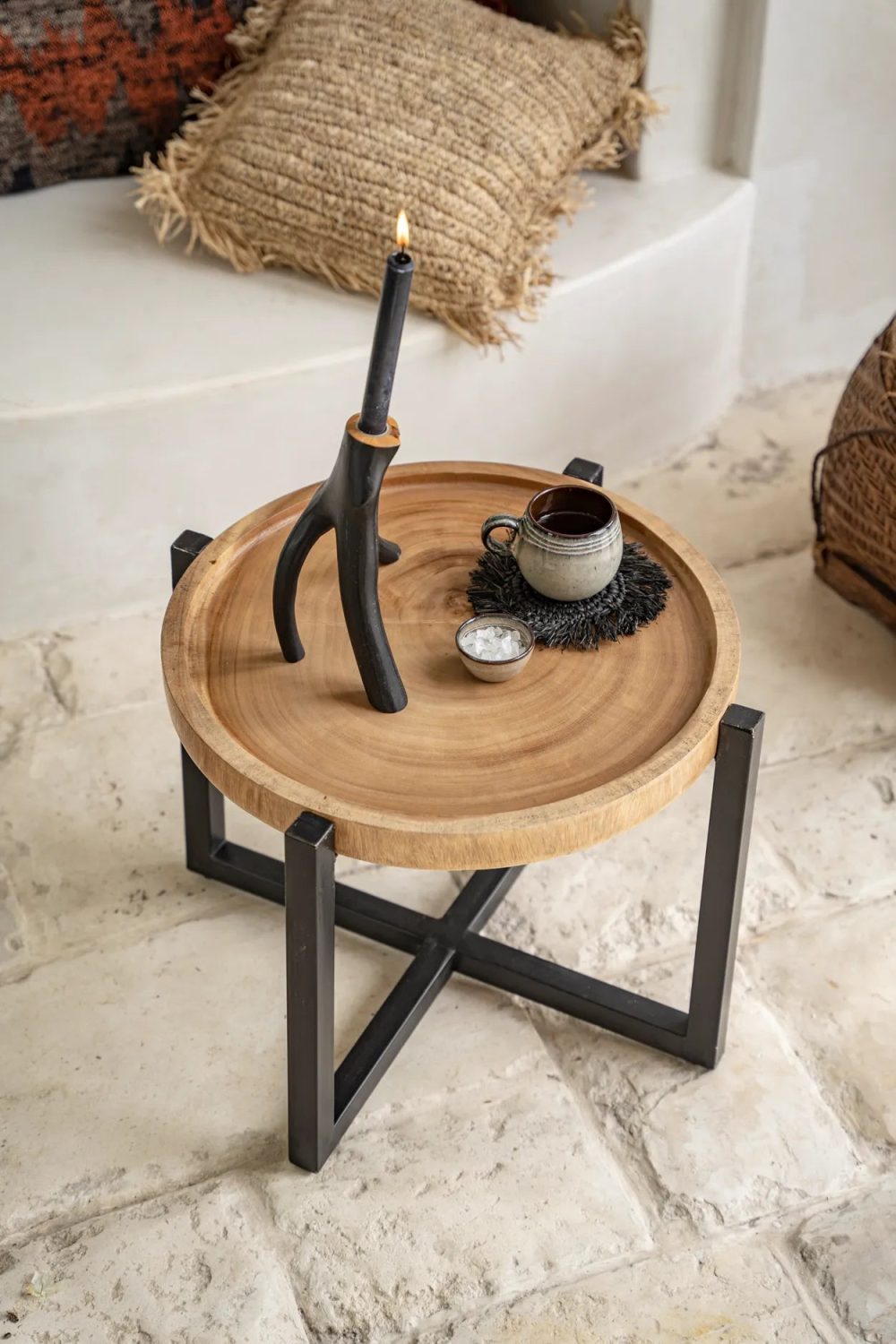 The Rain Tree Side Table - Natural Black - Image 2