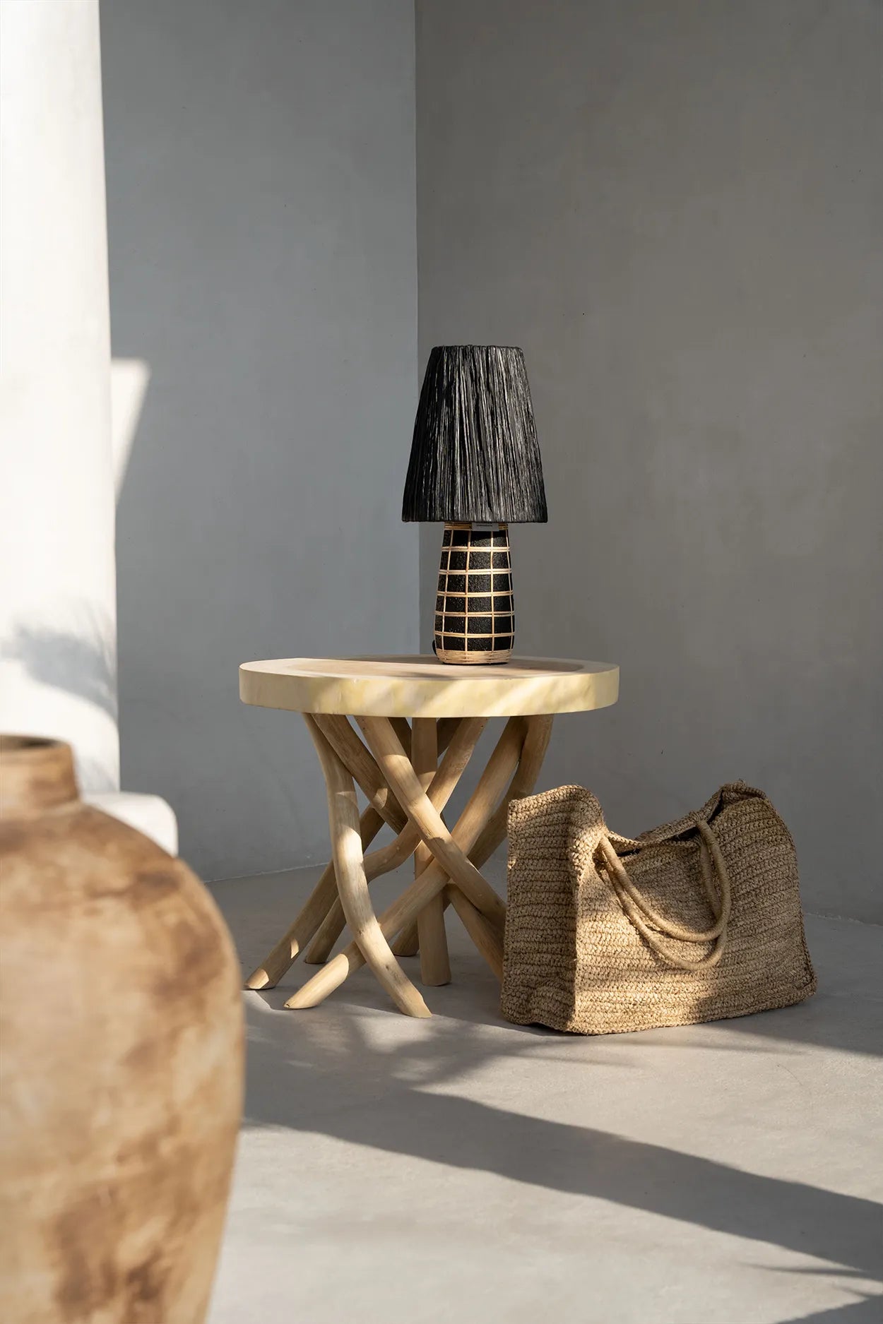 The Naxos Table Lamp - Black Natural - Image 2