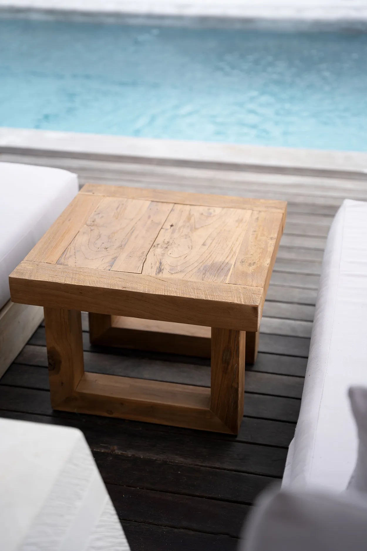 The Reclaimed Teak Side Table - Natural - Image 2