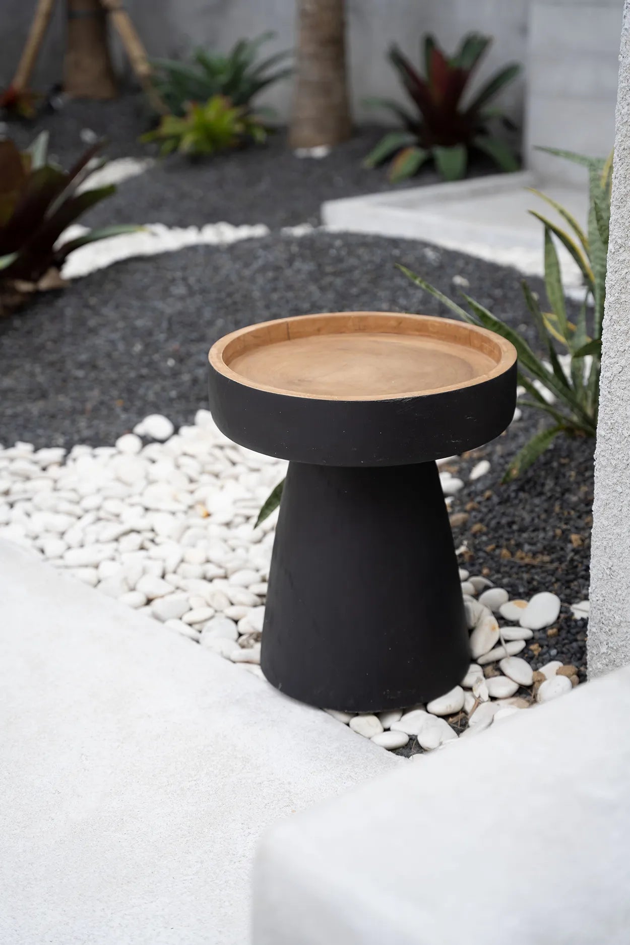 The Rayu Side Table - Black Natural - Image 2