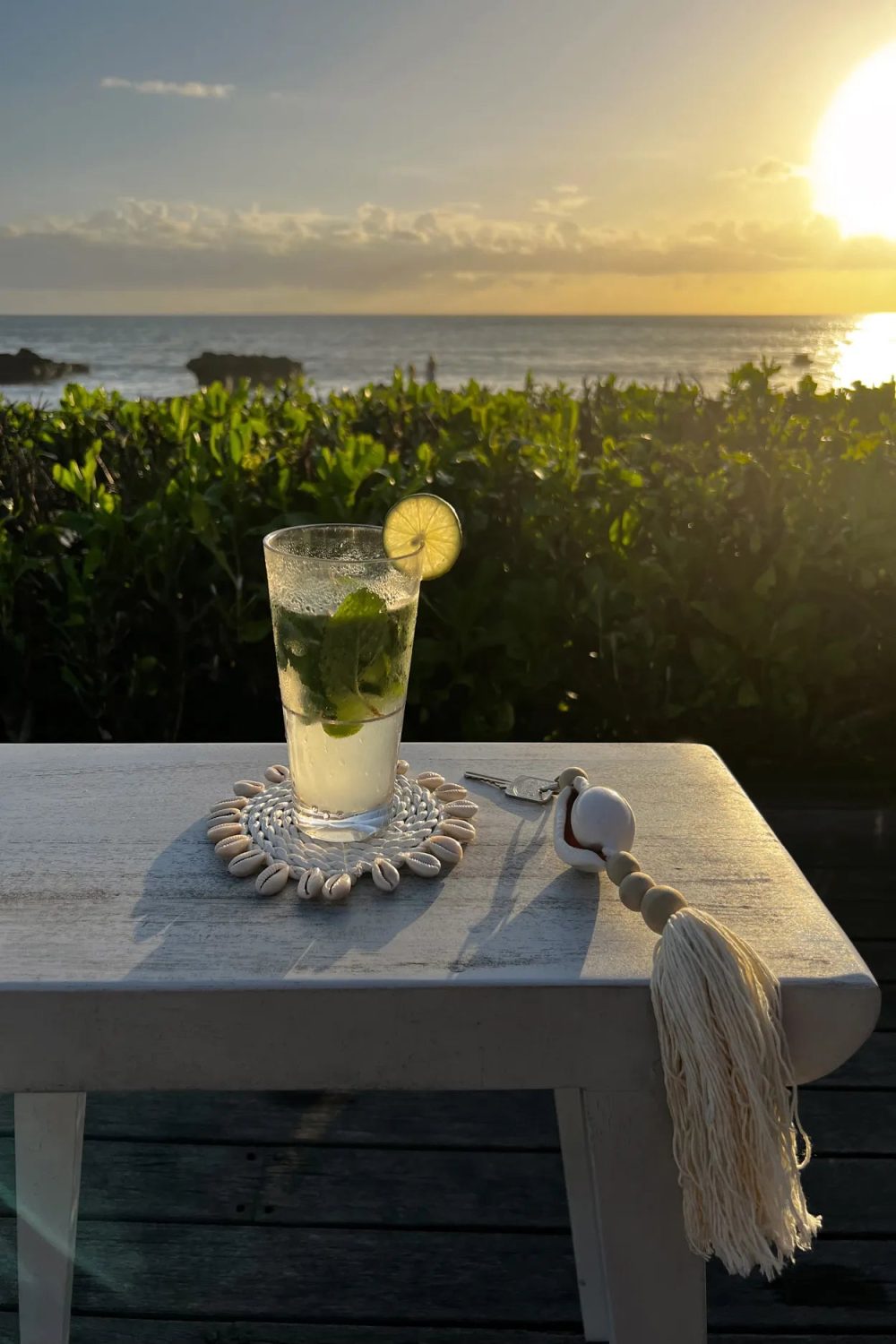 The Seagrass Shell Coaster - White - Image 2