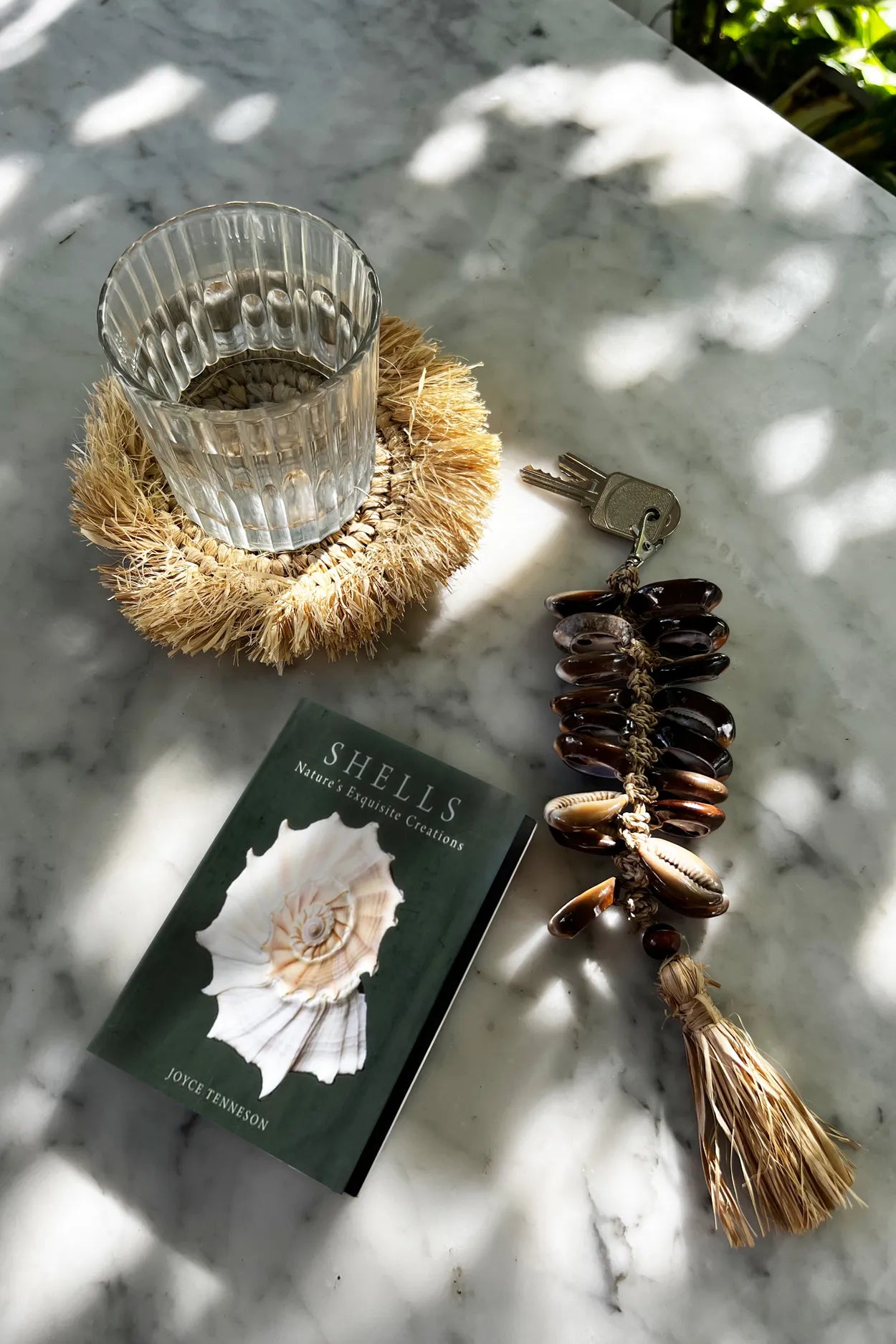 The Raffia Fishbone Keychain - Natural Black - Image 2