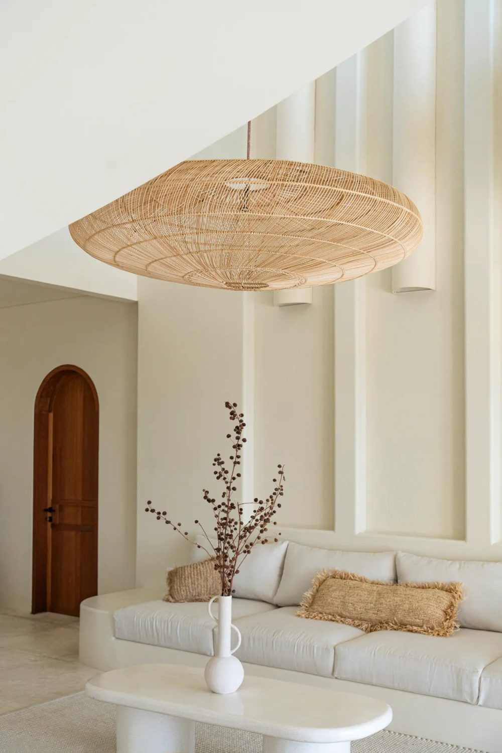 The Raffia Cushion Cover Rectangular - Natural - 35x100 - Image 2