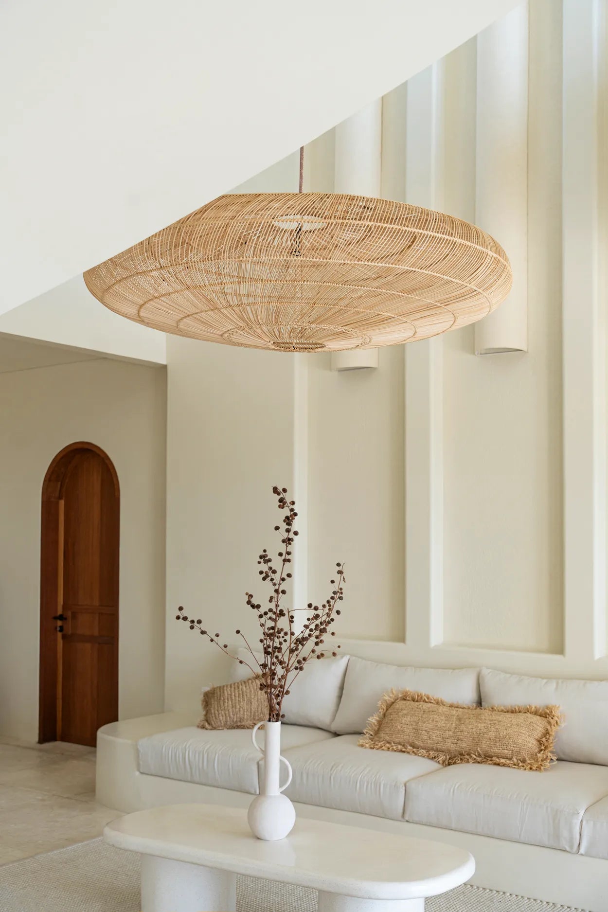 The Raffia Cushion Cover Rectangular - Natural - 35x100 - Image 2