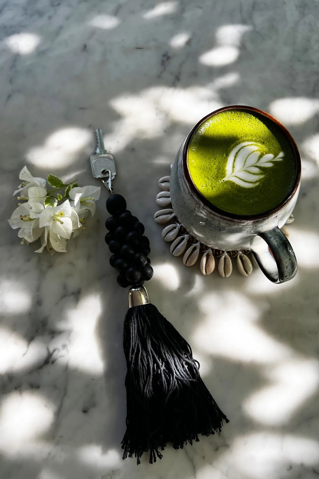 The Wooden Beads Keychain - Black - Image 2