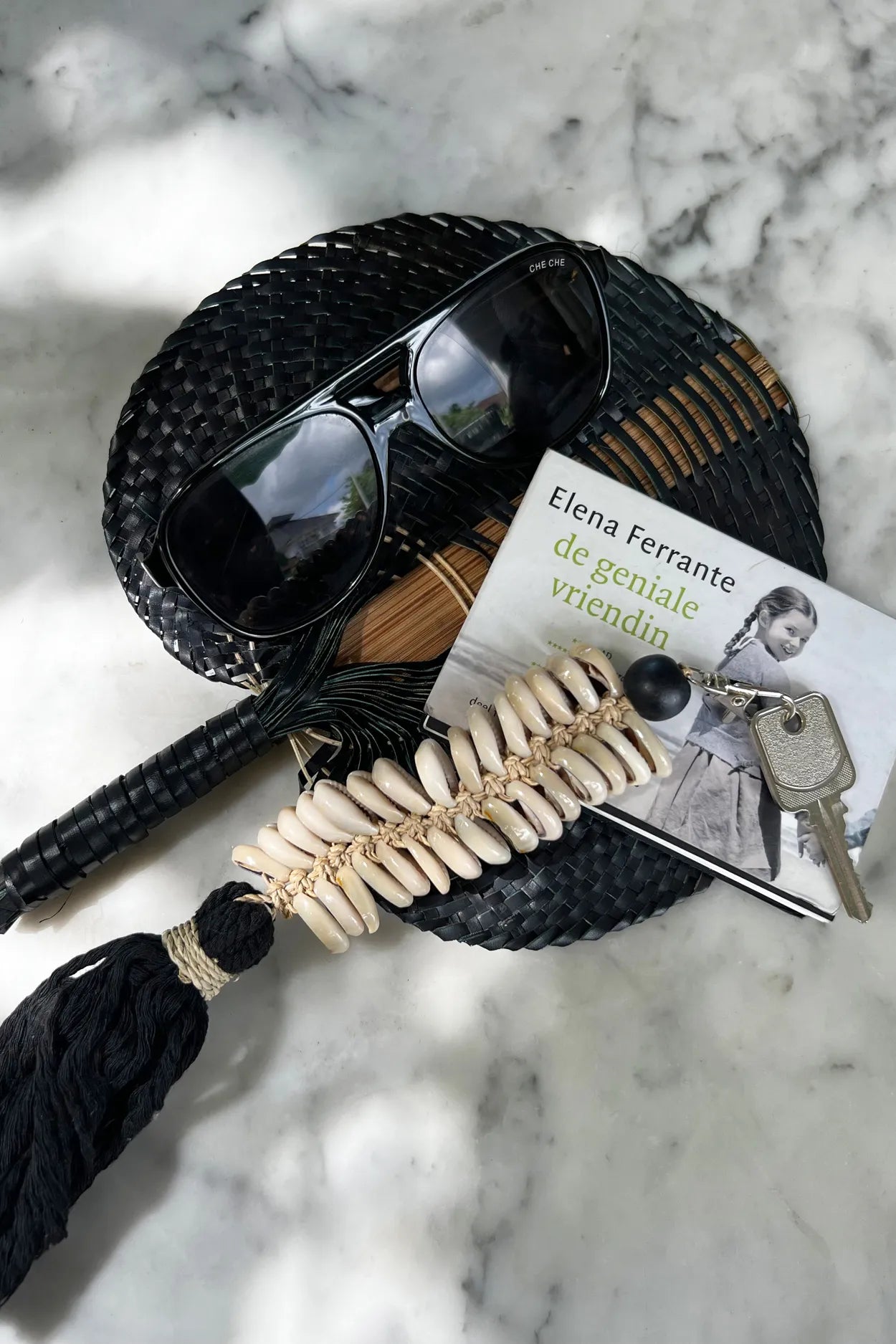 The Macrame Fishbone Keychain - Black - Image 2