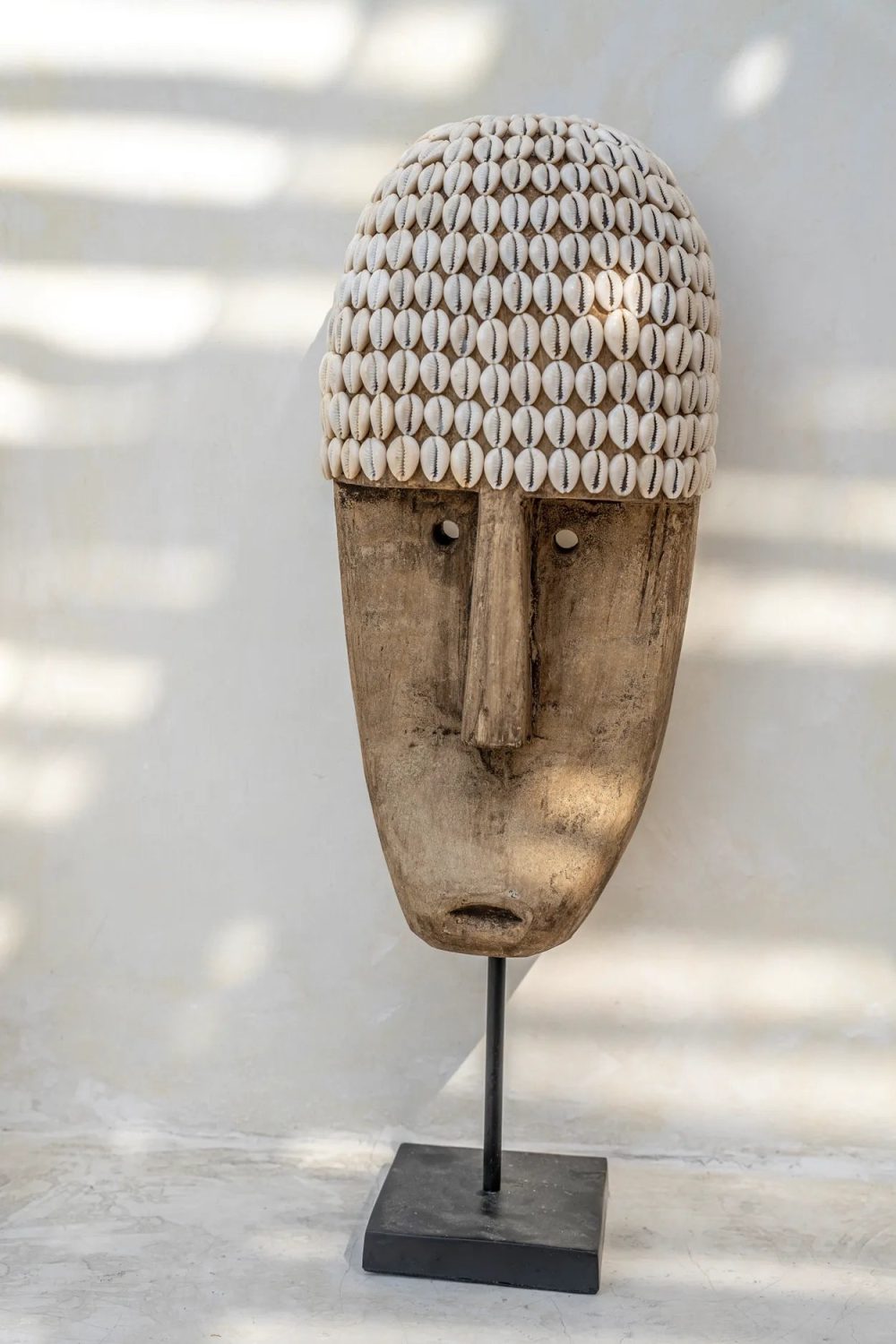 The Cowrie Mask on Stand - Large - Image 2