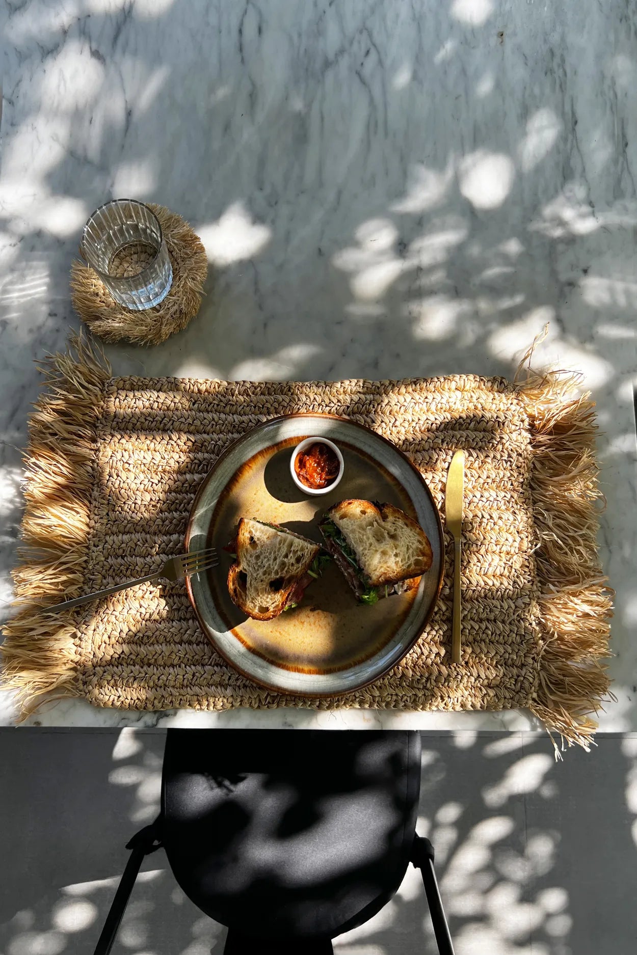 The Fringe Raffia Placemat Rectangular - Natural - Image 2