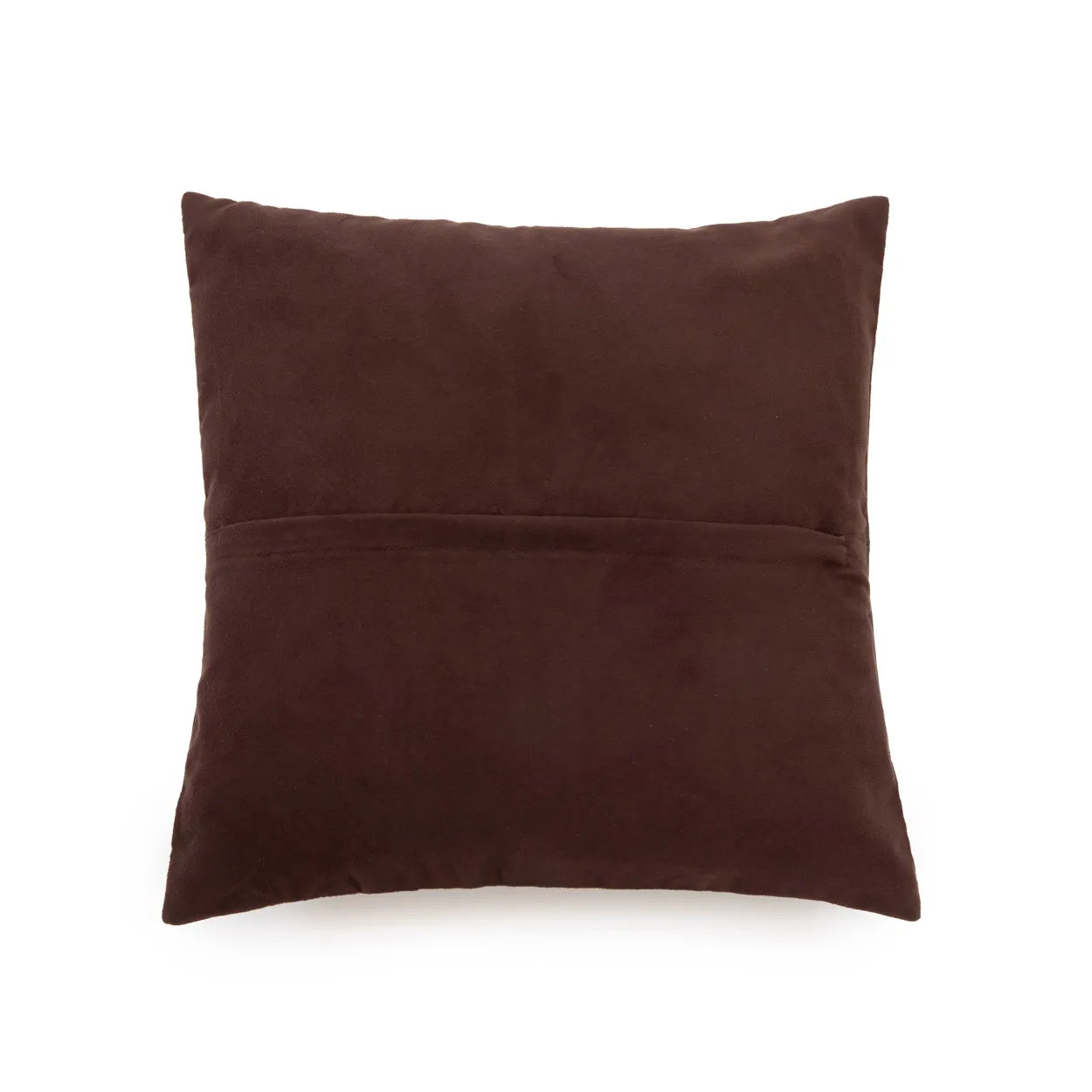 The Four Panel Leather Cushion Cover - Choco - 40x40 - Image 2