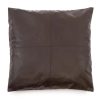 The Four Panel Leather Cushion Cover - Choco - 60x60