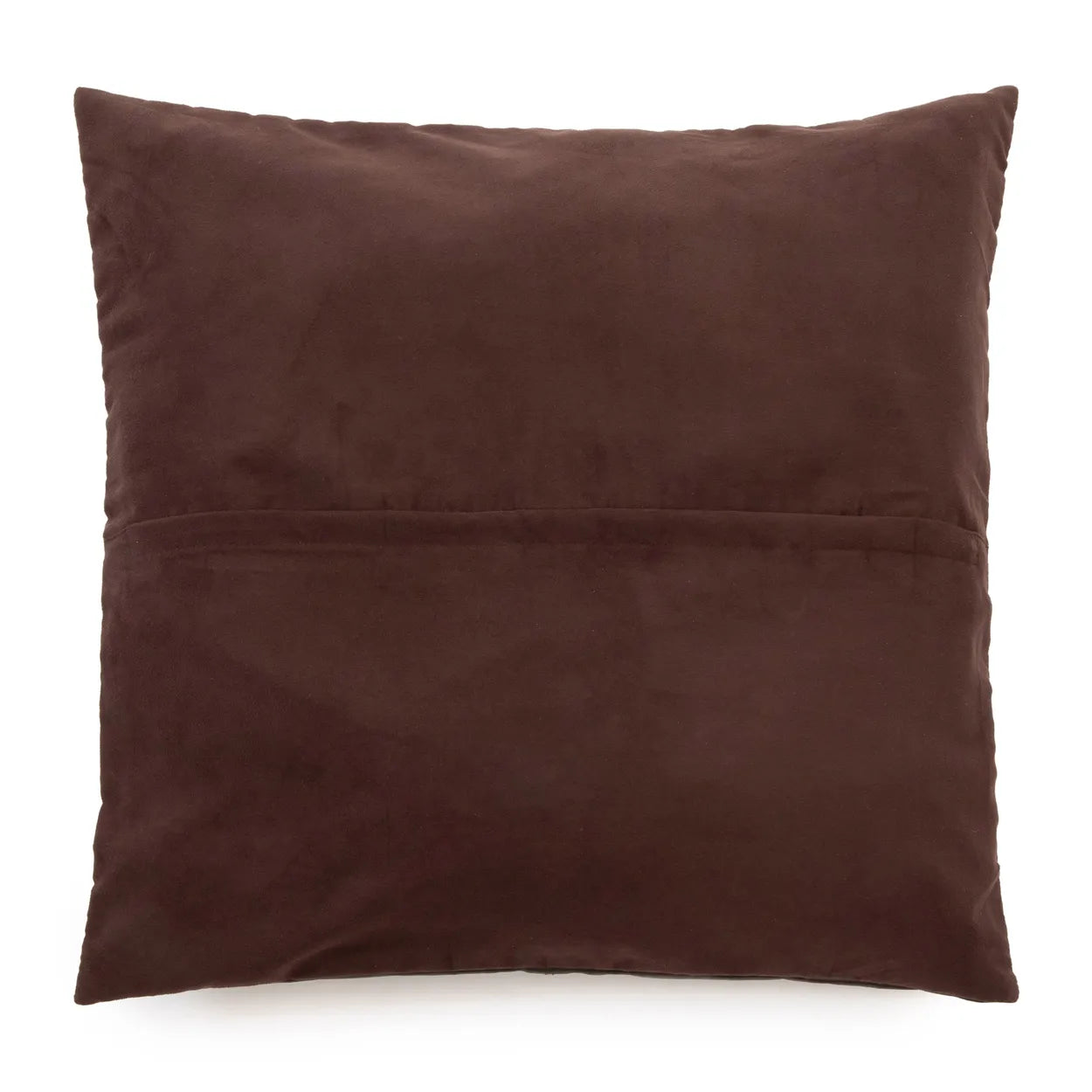 The Four Panel Leather Cushion Cover - Choco - 60x60 - Image 2