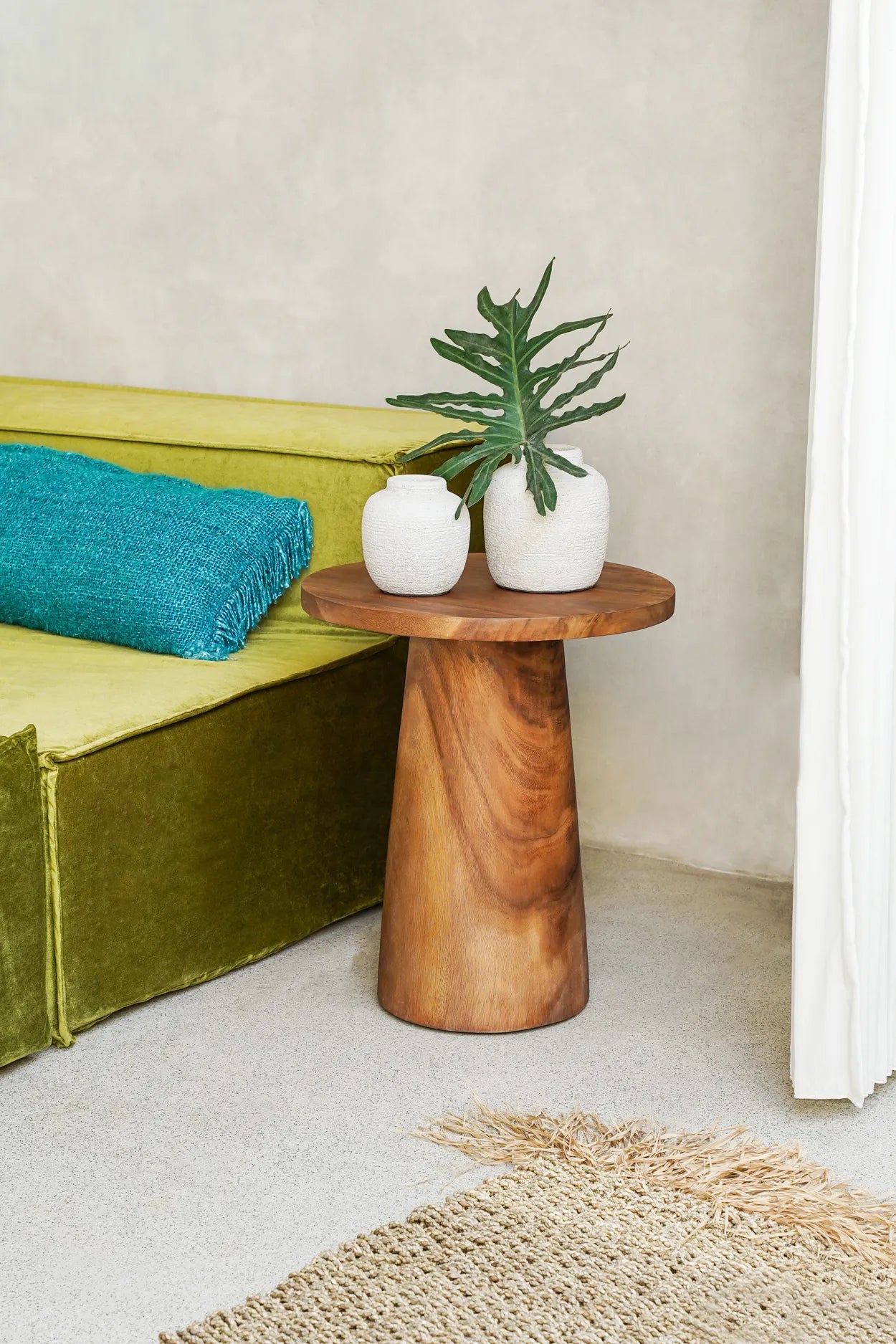 The Timber Conic Side Table - Natural - 50 - Image 2