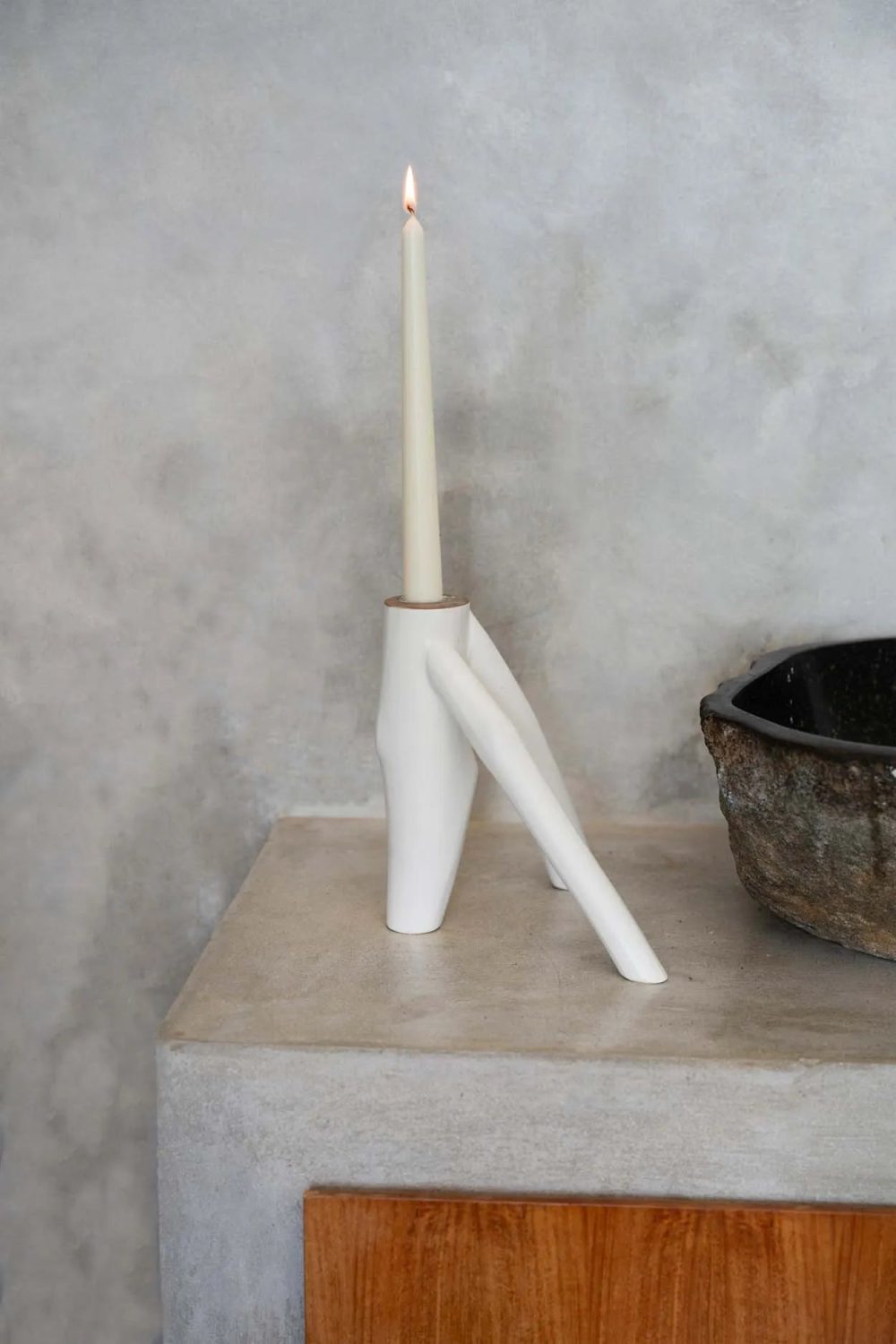 The Triple Twig Candle Holder - White - Image 2