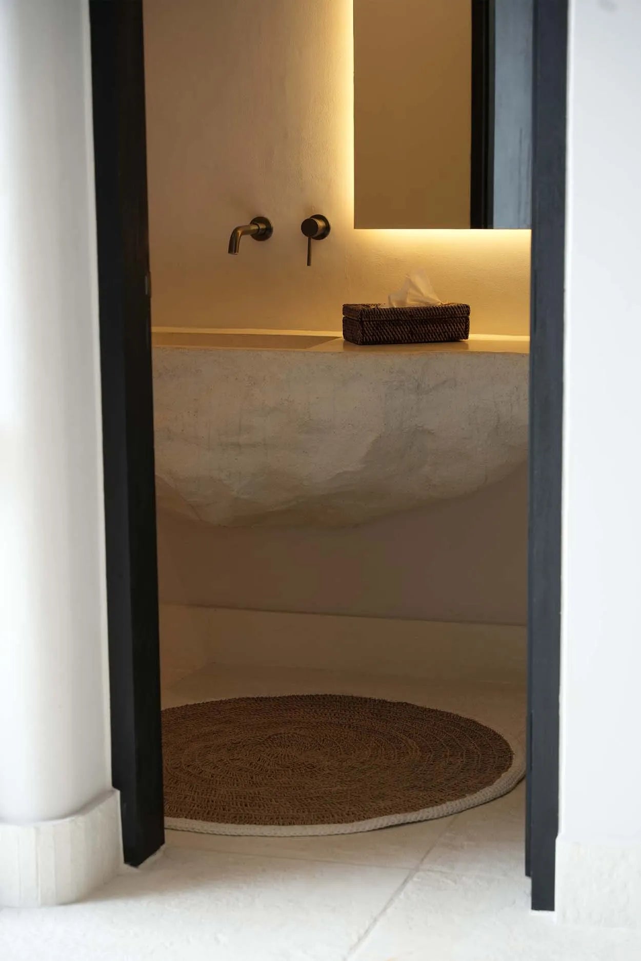 The Seagrass & Cotton Round Carpet - Natural White - 100 - Image 2