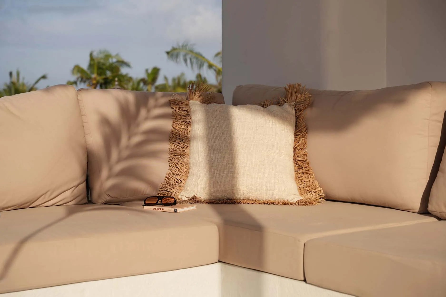 The Saint Tropez Cushion Cover - Natural White - 60x60 - Image 2