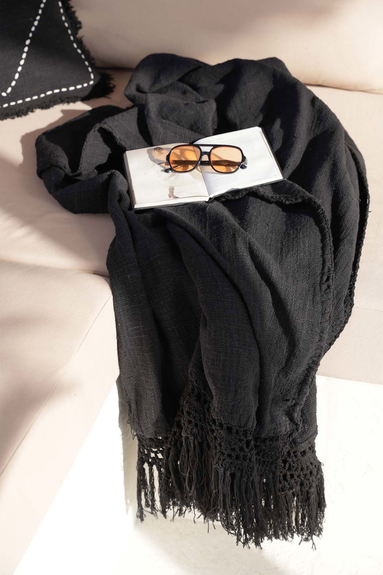 The Gypsy Bed Throw - Black - Image 2