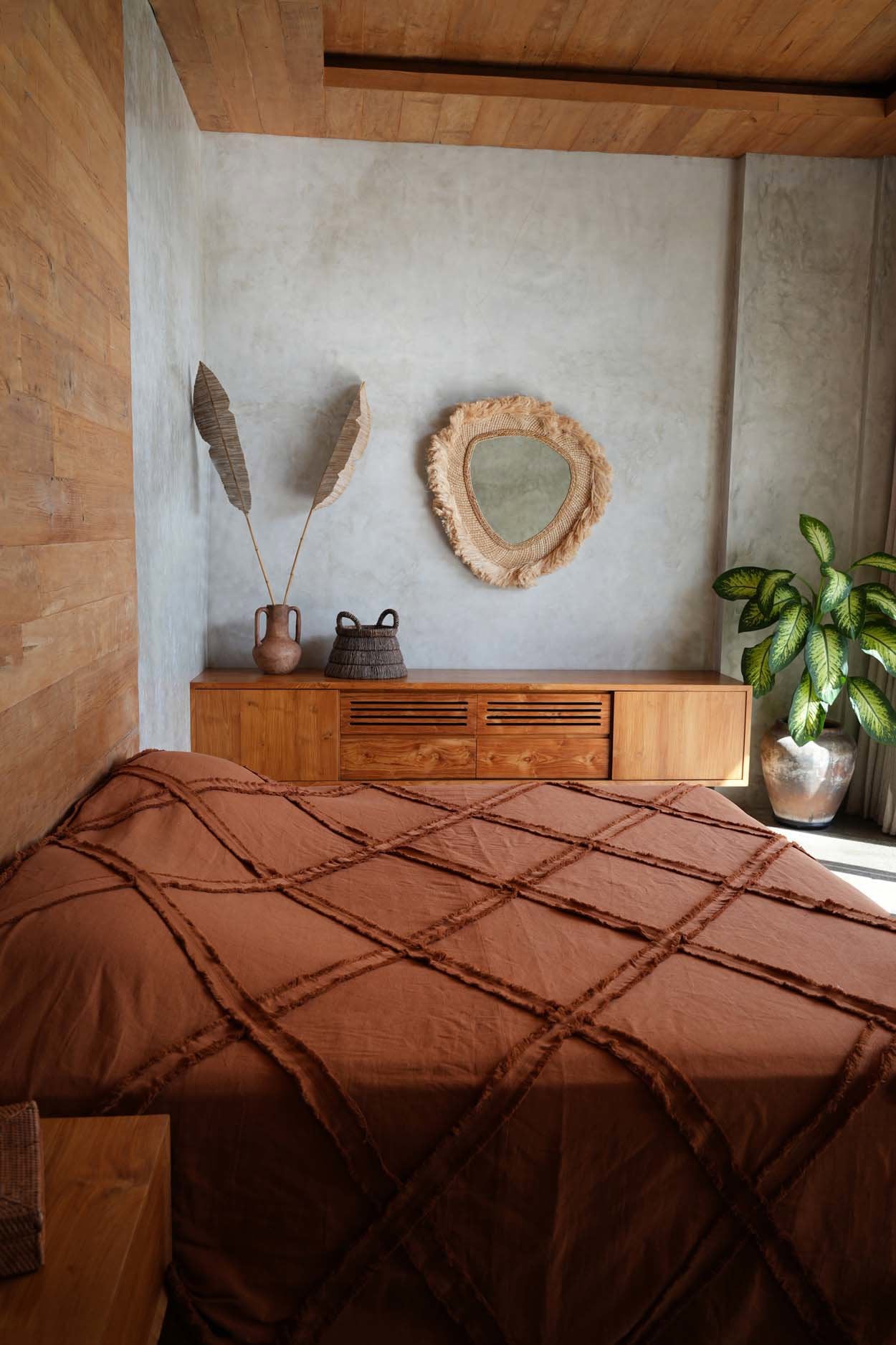 The Berber Bed Throw - Terracotta - Image 2