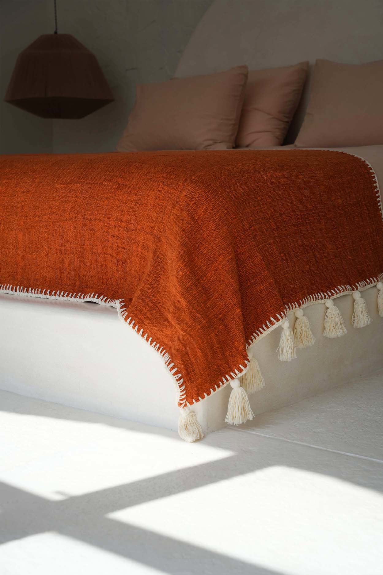 The Stitch Bed Throw - Terracotta - Image 2