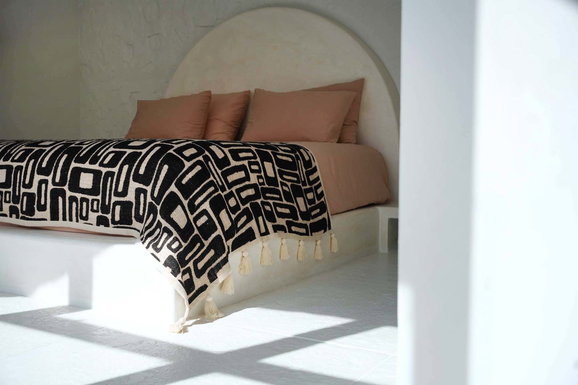 The Aztec Bed Throw - Natural Black - Image 2