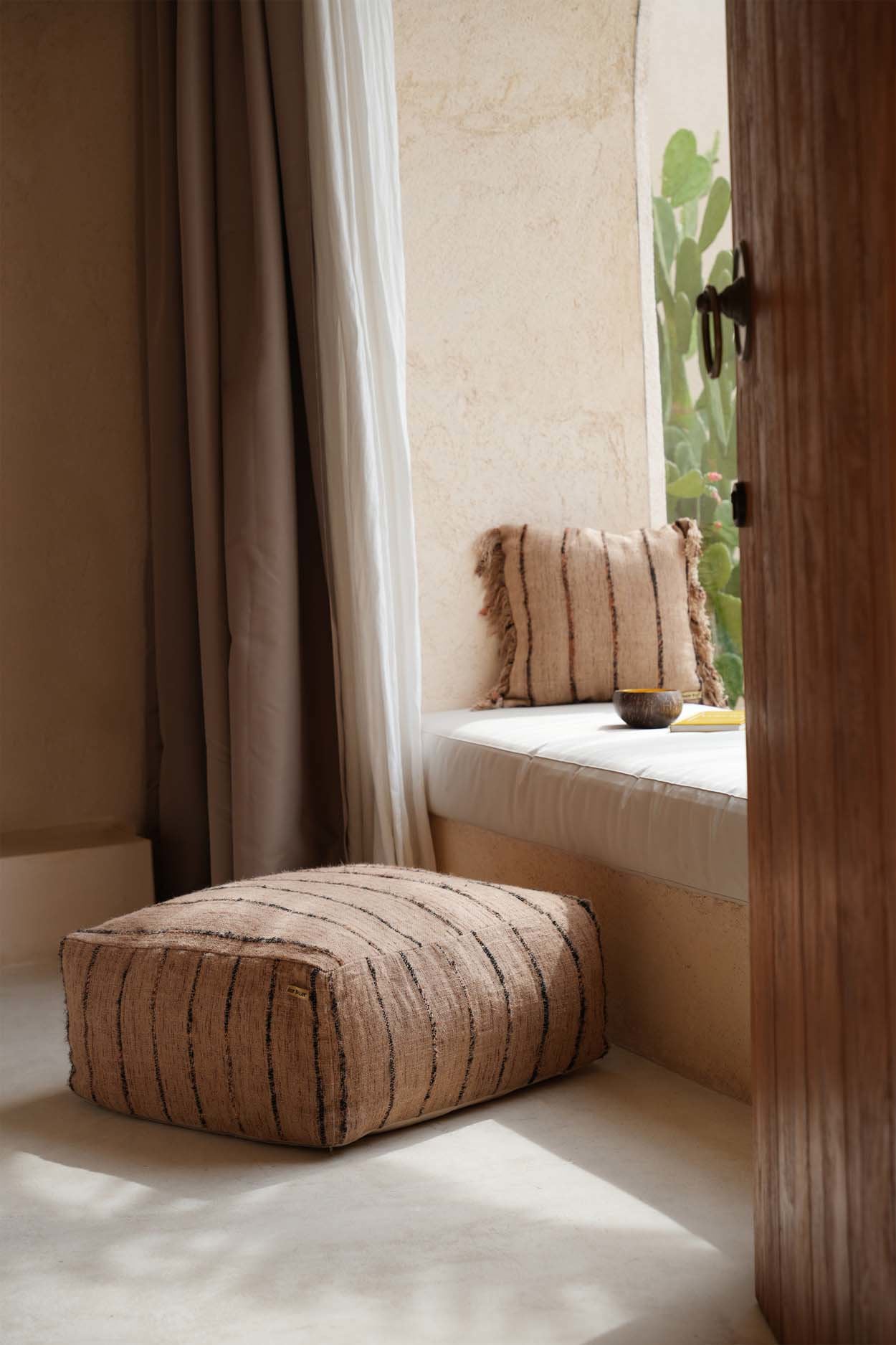 The Oh My Gee Pouffe - Beige Black - Image 2