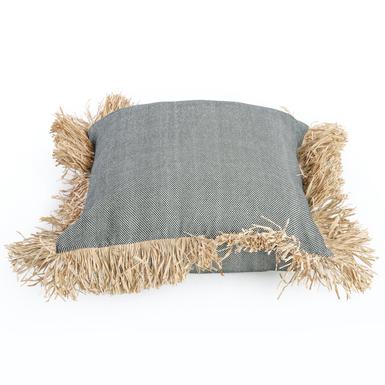 The Cotton Bonita Cushion Cover - Natural Black - 60x60 - Image 2