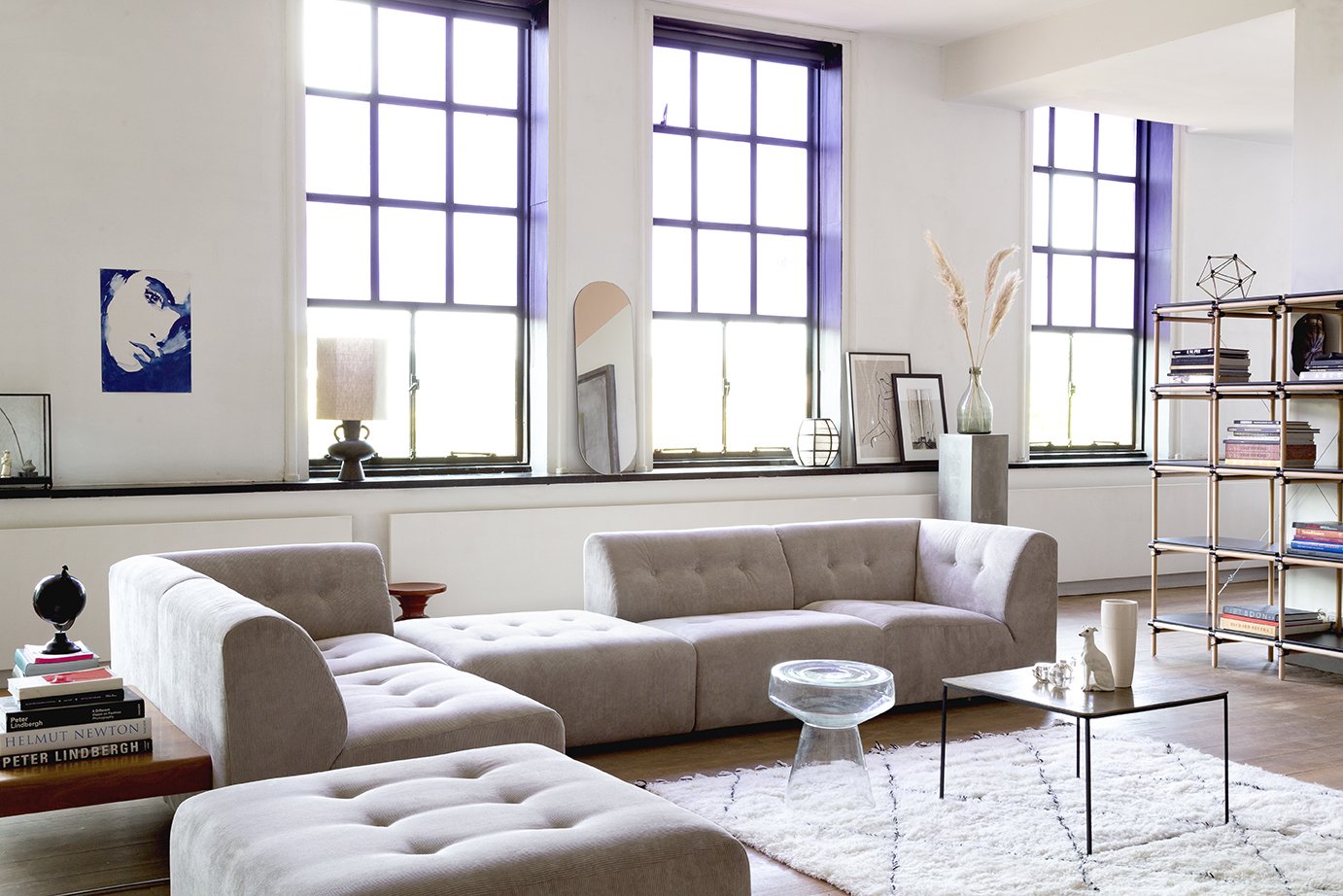 Vint couch: element hocker, corduroy rib, cream - Image 2