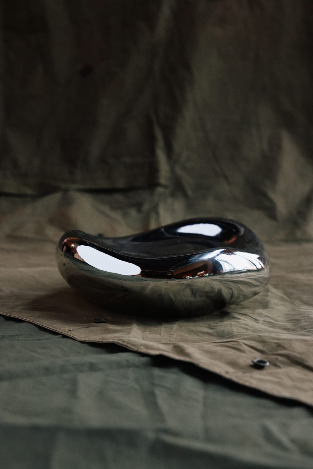Gleam glass bowl, chrome - Image 3