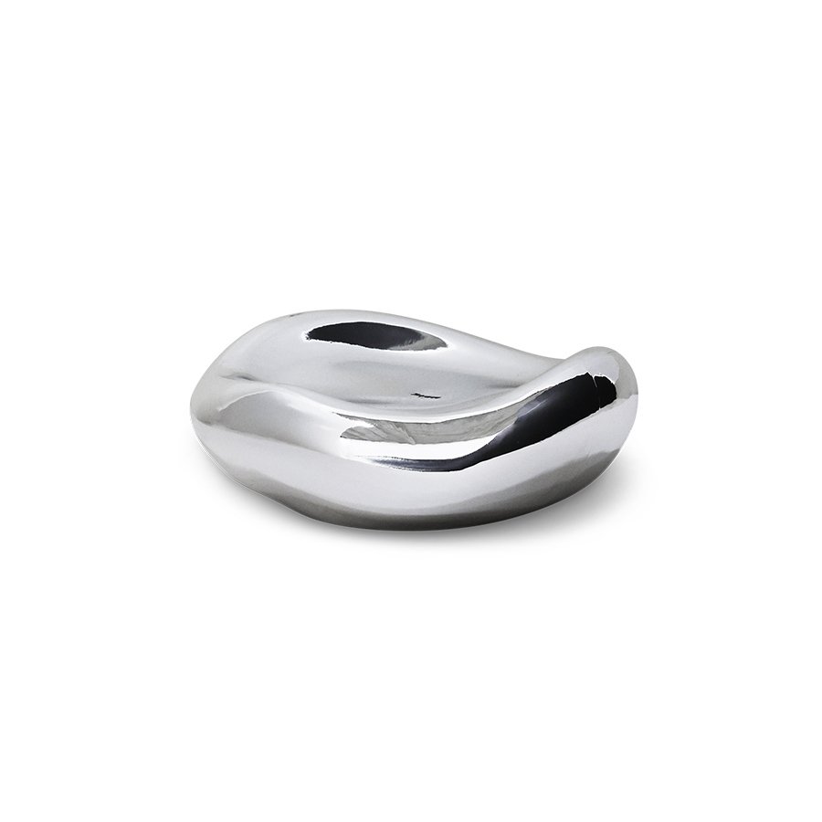 Gleam glass bowl, chrome