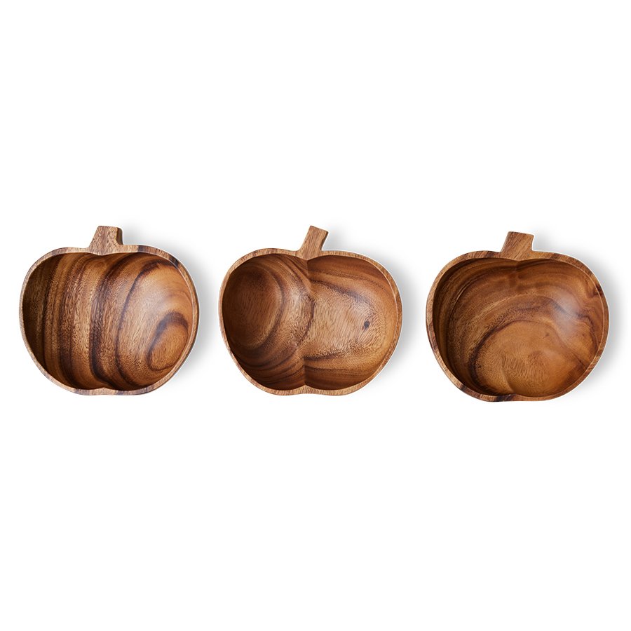 Acacia apple bowl L - Image 4