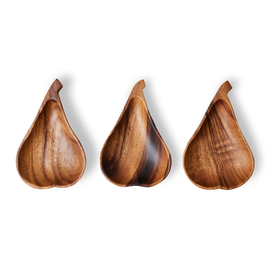 Acacia pear bowl M - Image 4