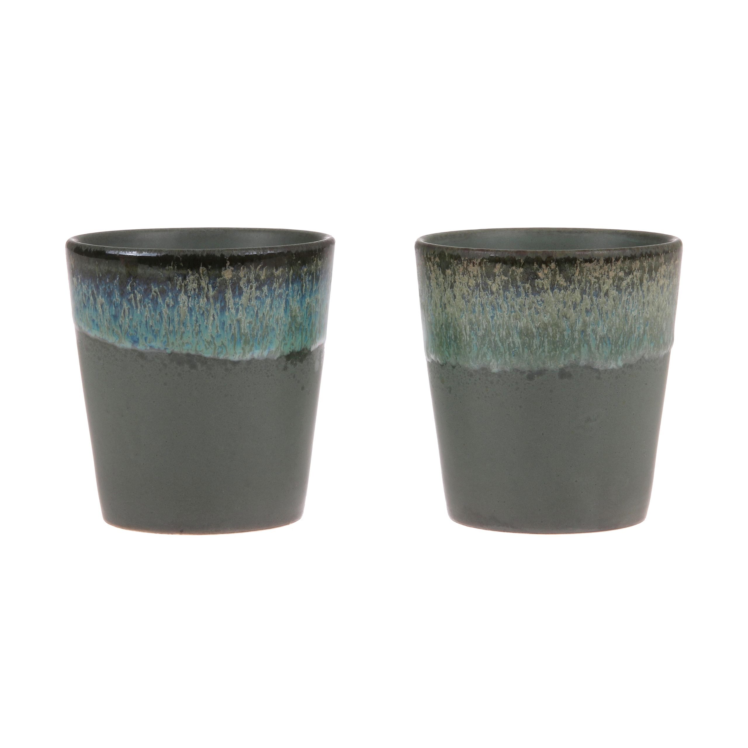 70s ceramics: coffee mug, moss - Image 3