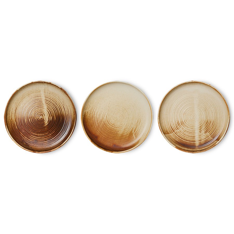 Chef ceramics: dinner plate rustic cream/brown - Image 3