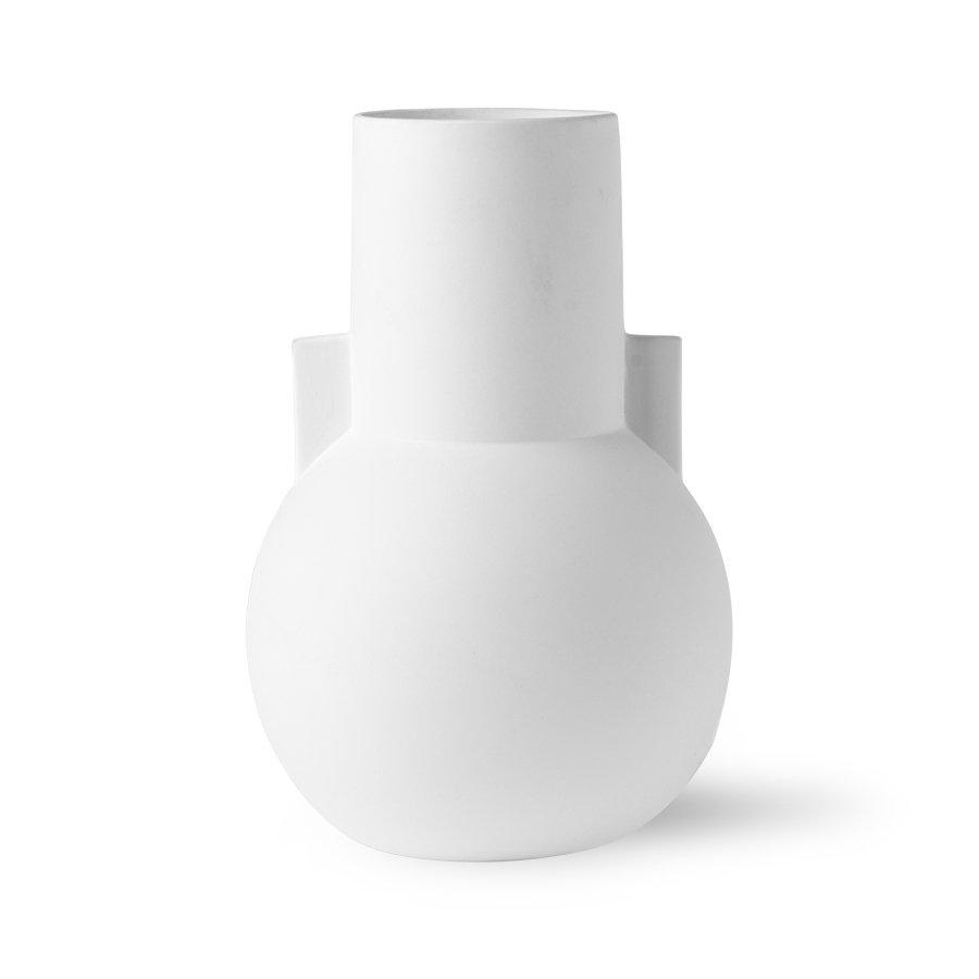 Matt white vase S