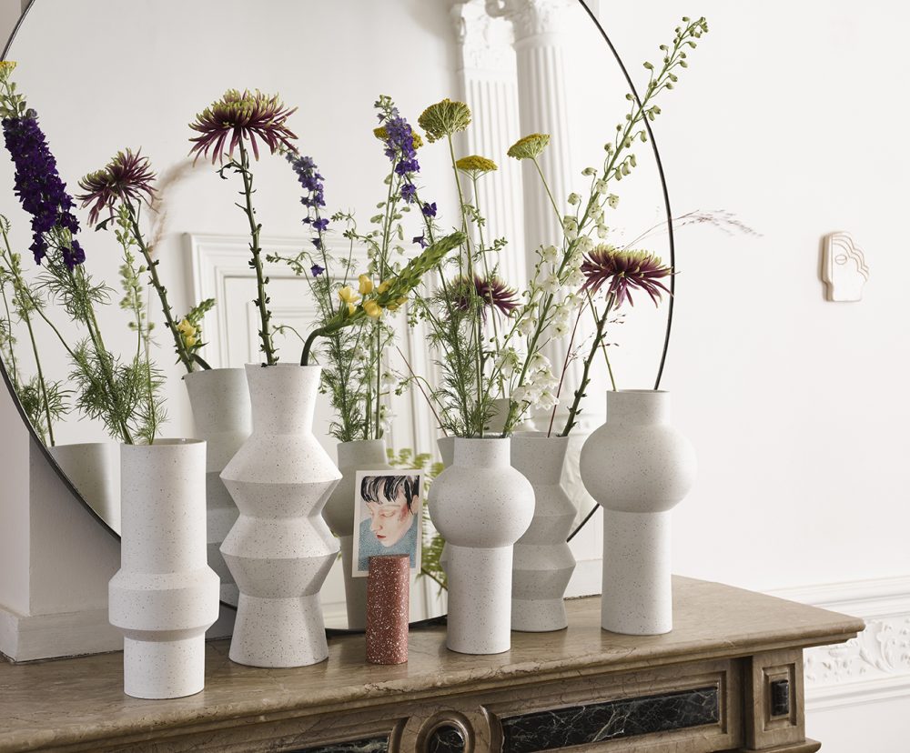 speckled clay vase angular M - Image 4