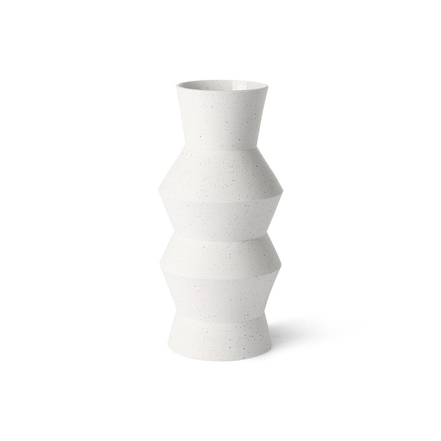 speckled clay vase angular M