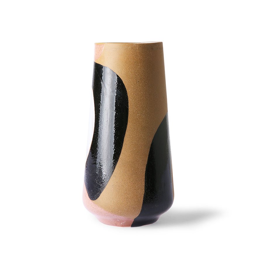 Hand painted ceramic flower vase
