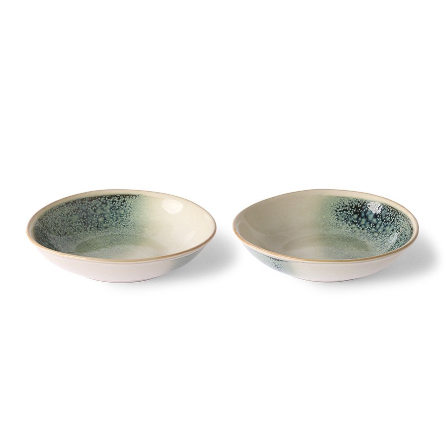 70s ceramics: curry bowls, mist (set of 2) - Image 5