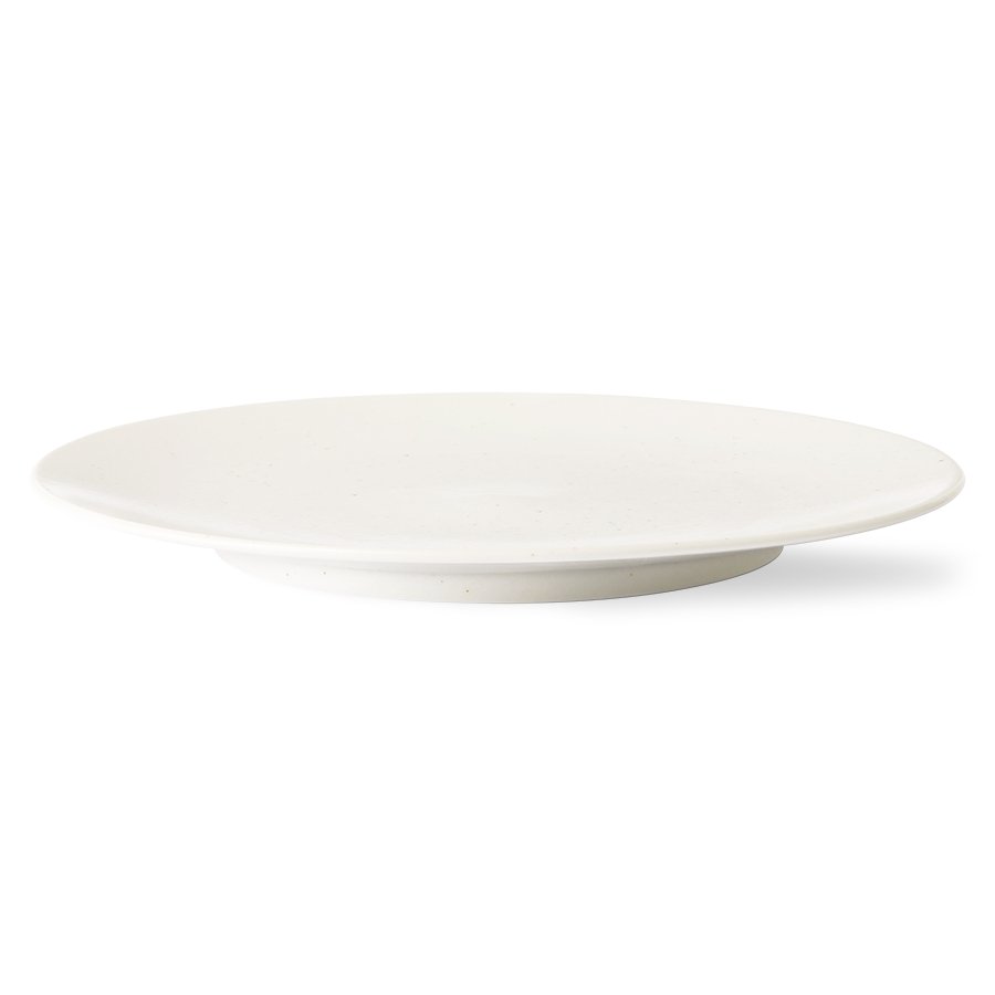 Kyoto ceramics: japanese large dinner plate white speckled - Image 3