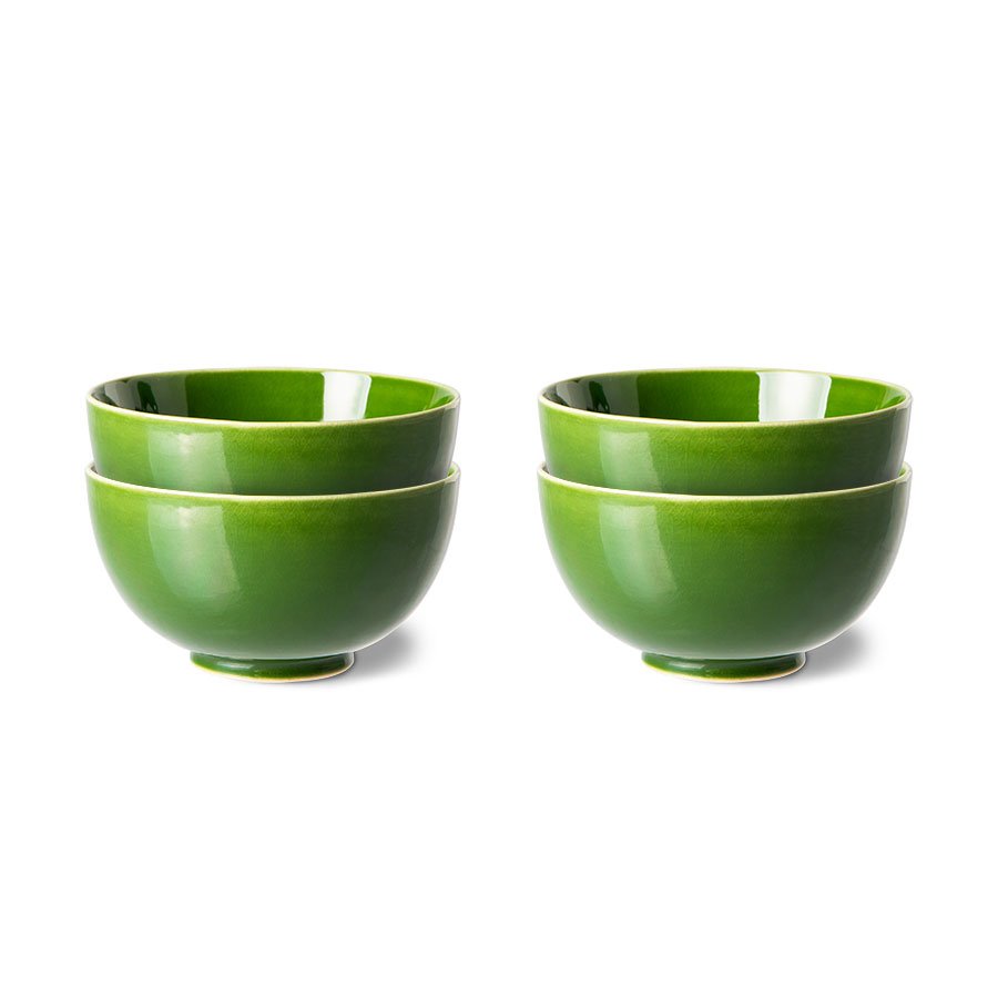 The emeralds: ceramic dessert bowl, green (set of 4)