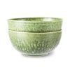 The emeralds: ceramic bowl organic, green (set of 2)