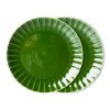The emeralds: ceramic dinner plate ribbed, green (set of 2)