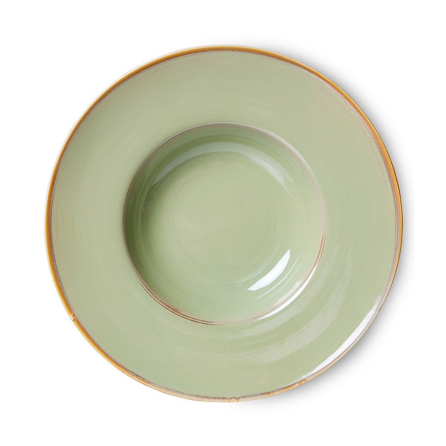 Chef ceramics: pasta plate, moss green