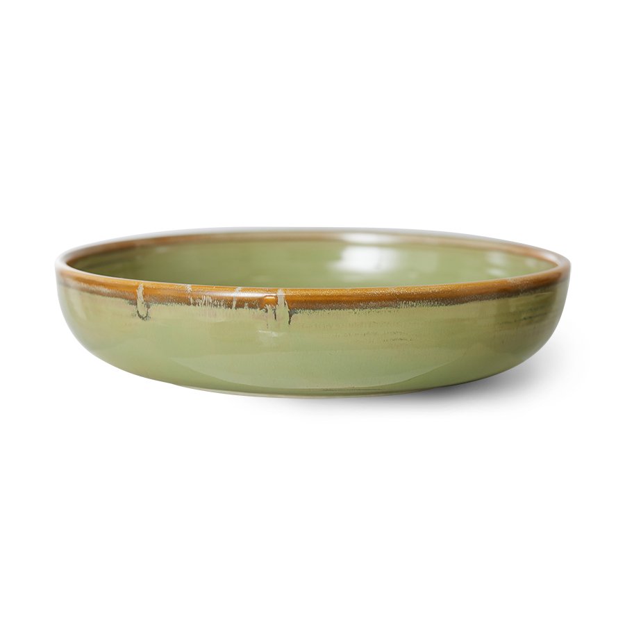Chef ceramics: deep plate L, moss green
