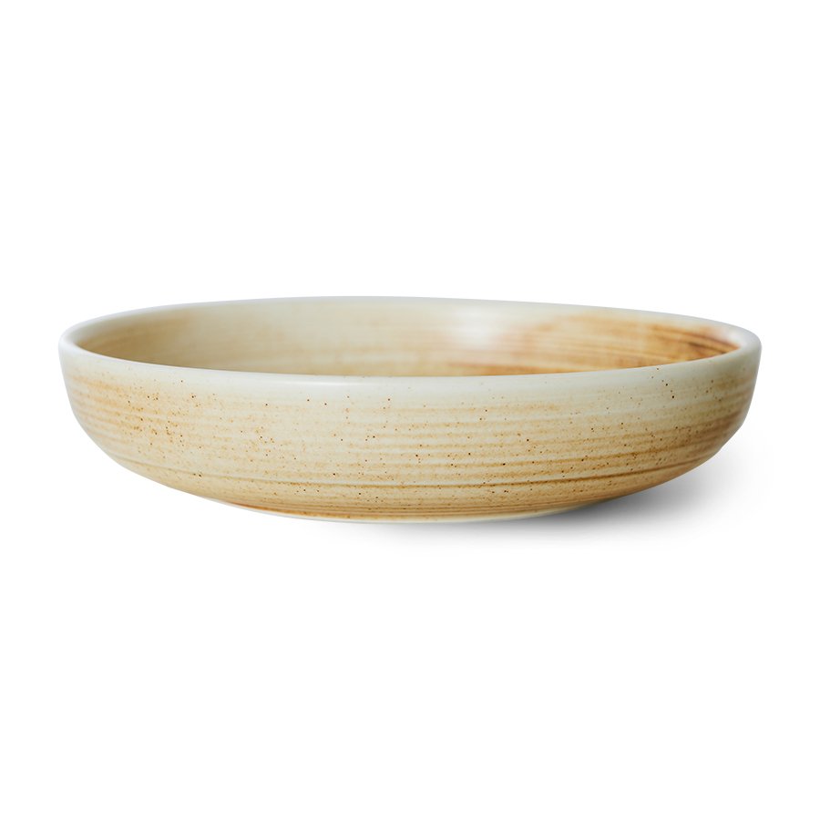Chef ceramics: deep plate L, rustic cream/brown