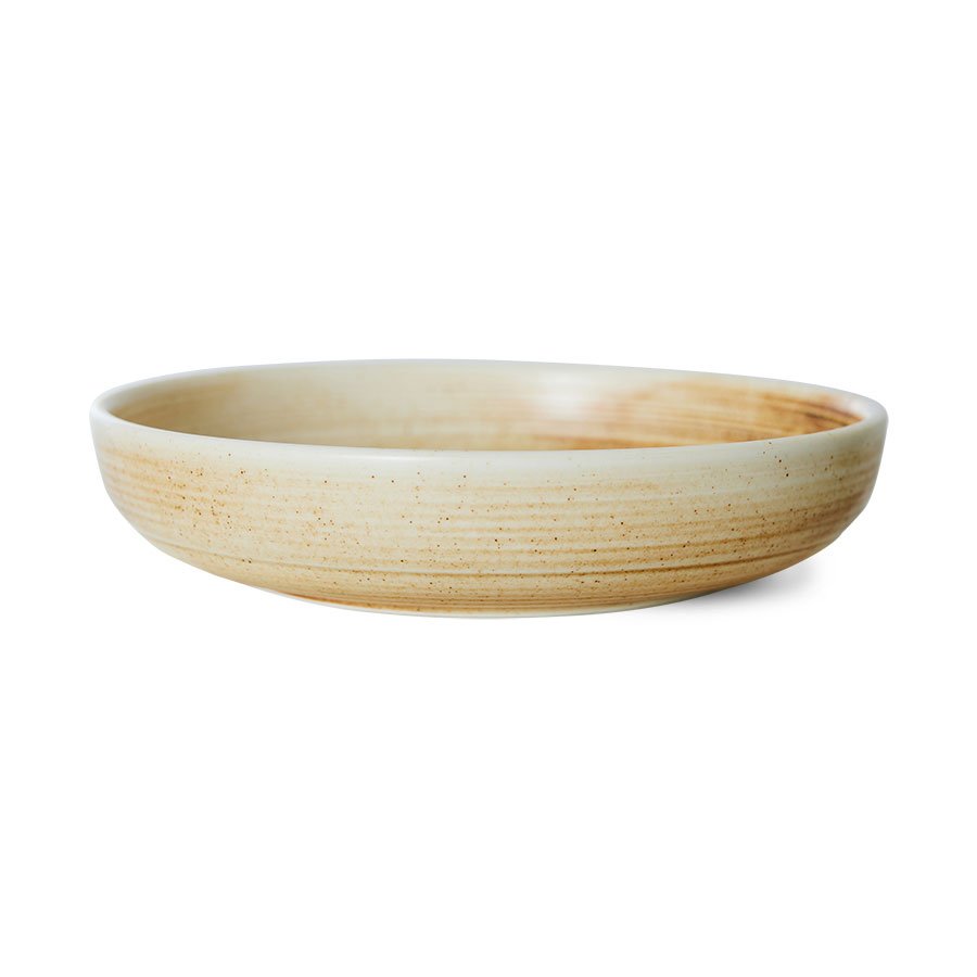 Chef ceramics: deep plate M, rustic cream/brown