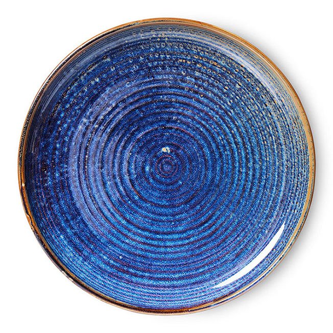 Chef ceramics: dinner plate, rustic blue