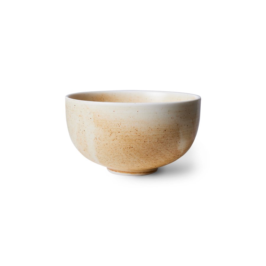 Chef ceramics: bowl, rustic cream/brown