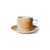 Chef ceramics: cup and saucer, rustic cream/brown